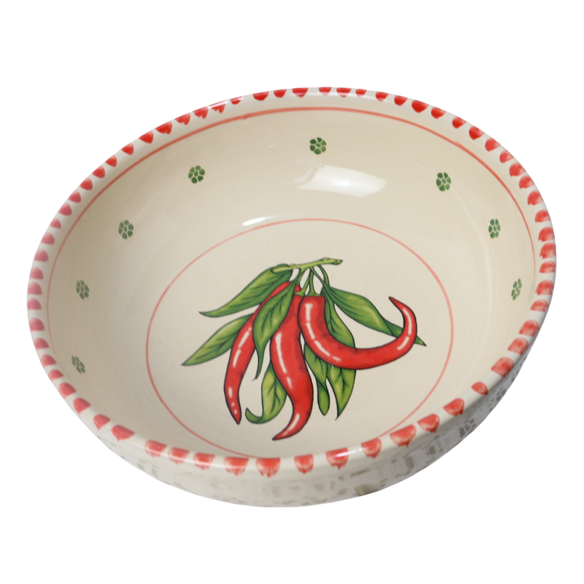 ciotola grande in ceramica con peperoncino