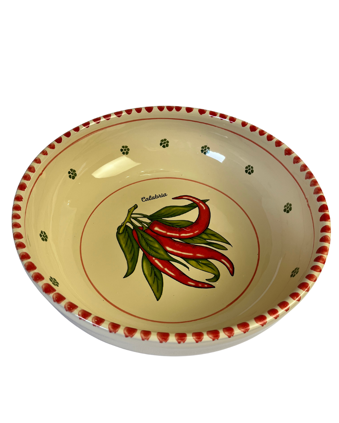 Coppa spaghettata grande in ceramica diametro 31 cm