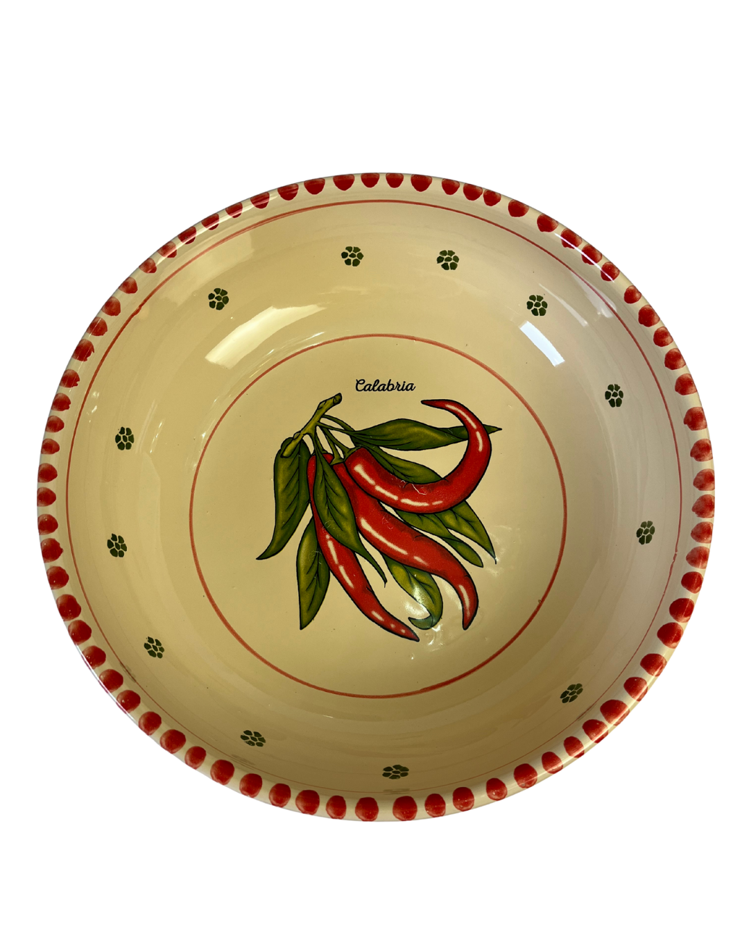 Coppa spaghettata grande in ceramica diametro 31 cm