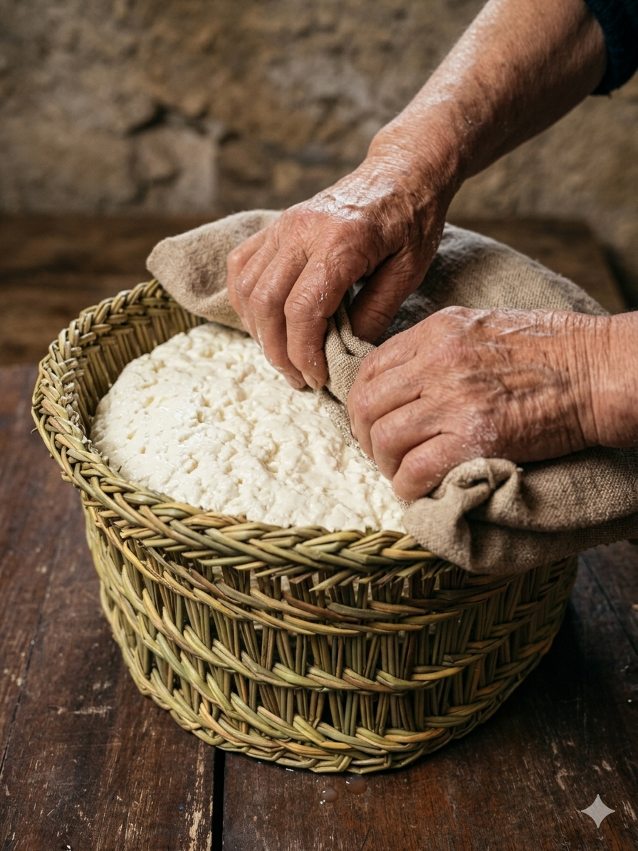 fuscella di giunco per formaggio