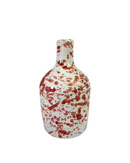 oliera in ceramica rossa schizzata