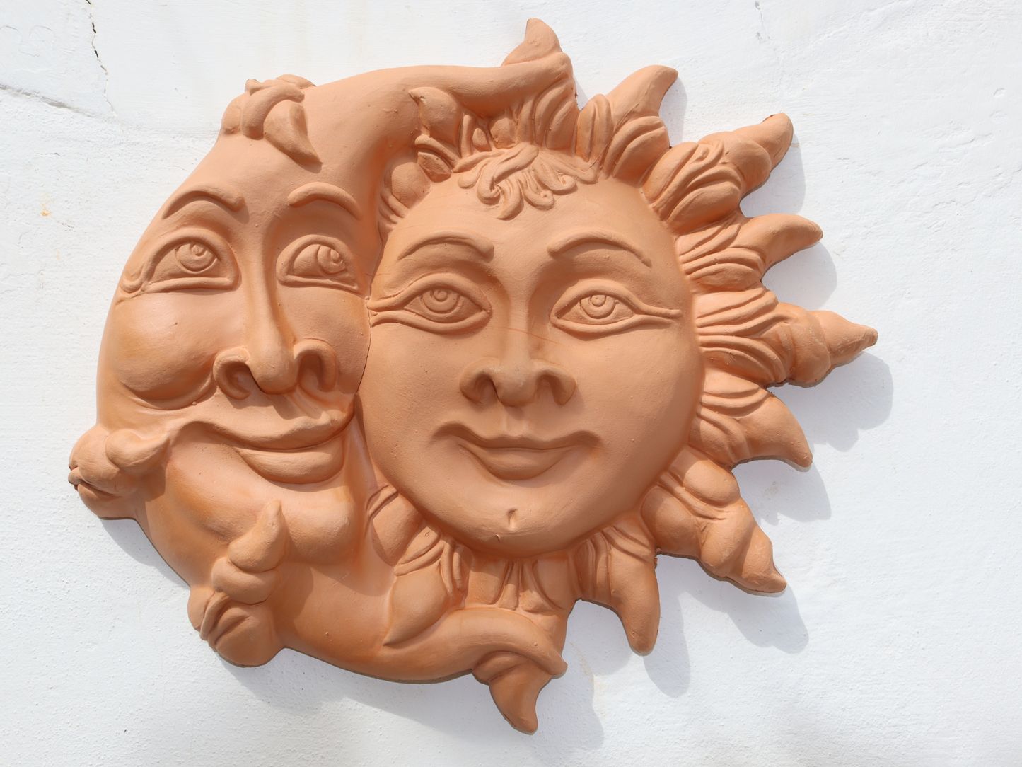Sole e Luna maschera decorazione parete