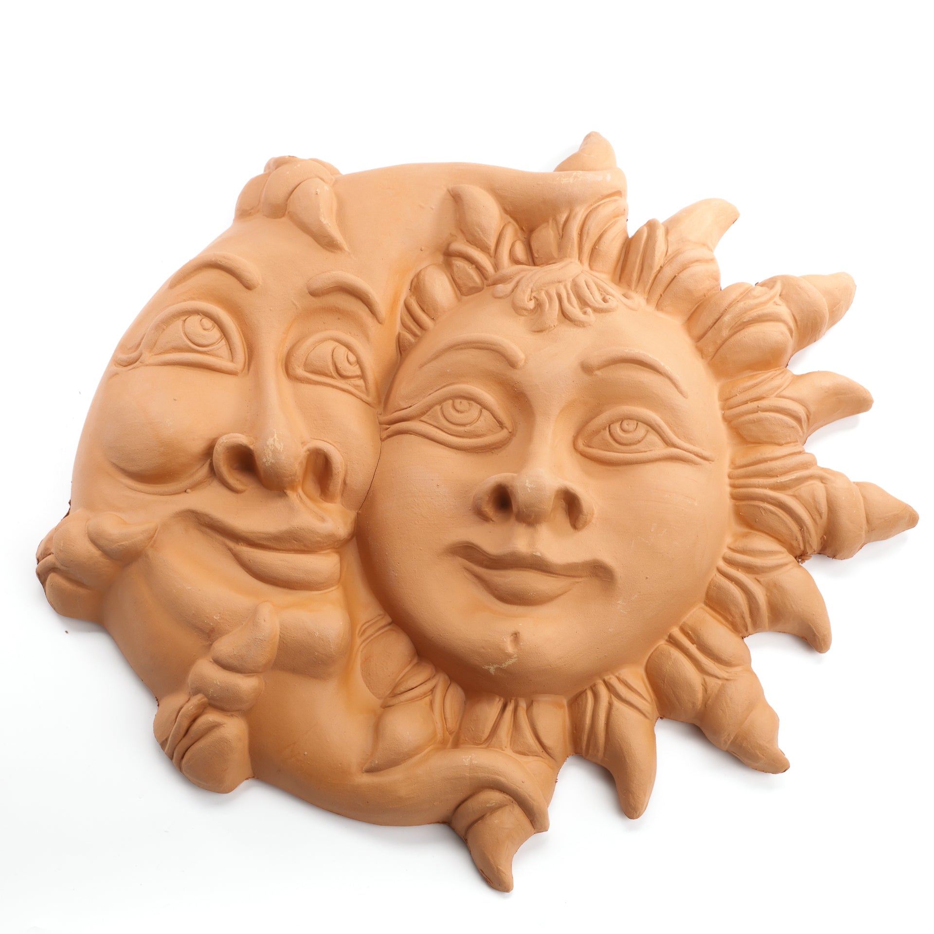 Sole e Luna in terracotta decorazione parete