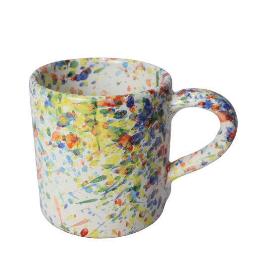 tazza schizzata arcobaleno