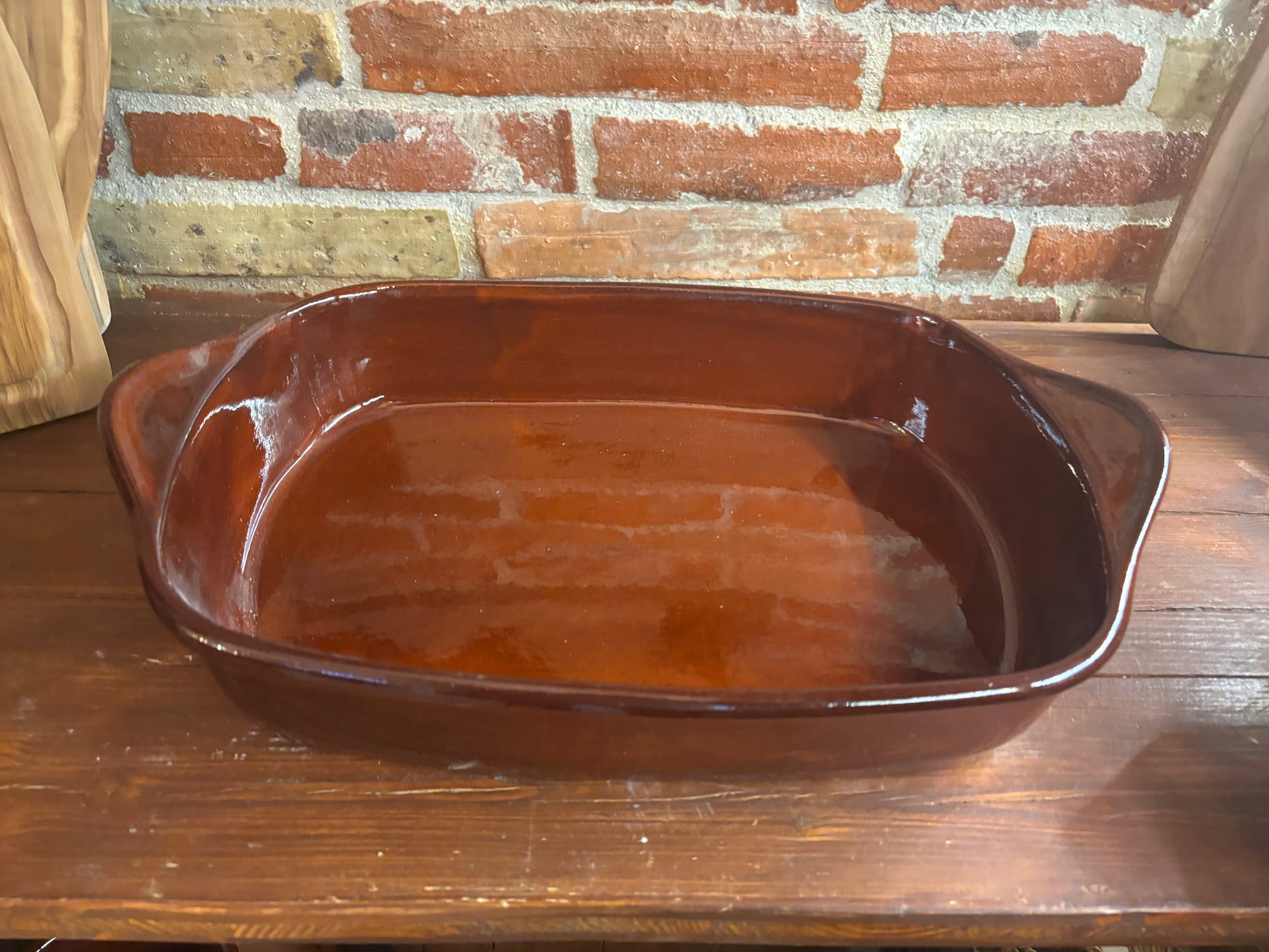 Tegame teglia da forno in terracotta rettangolare