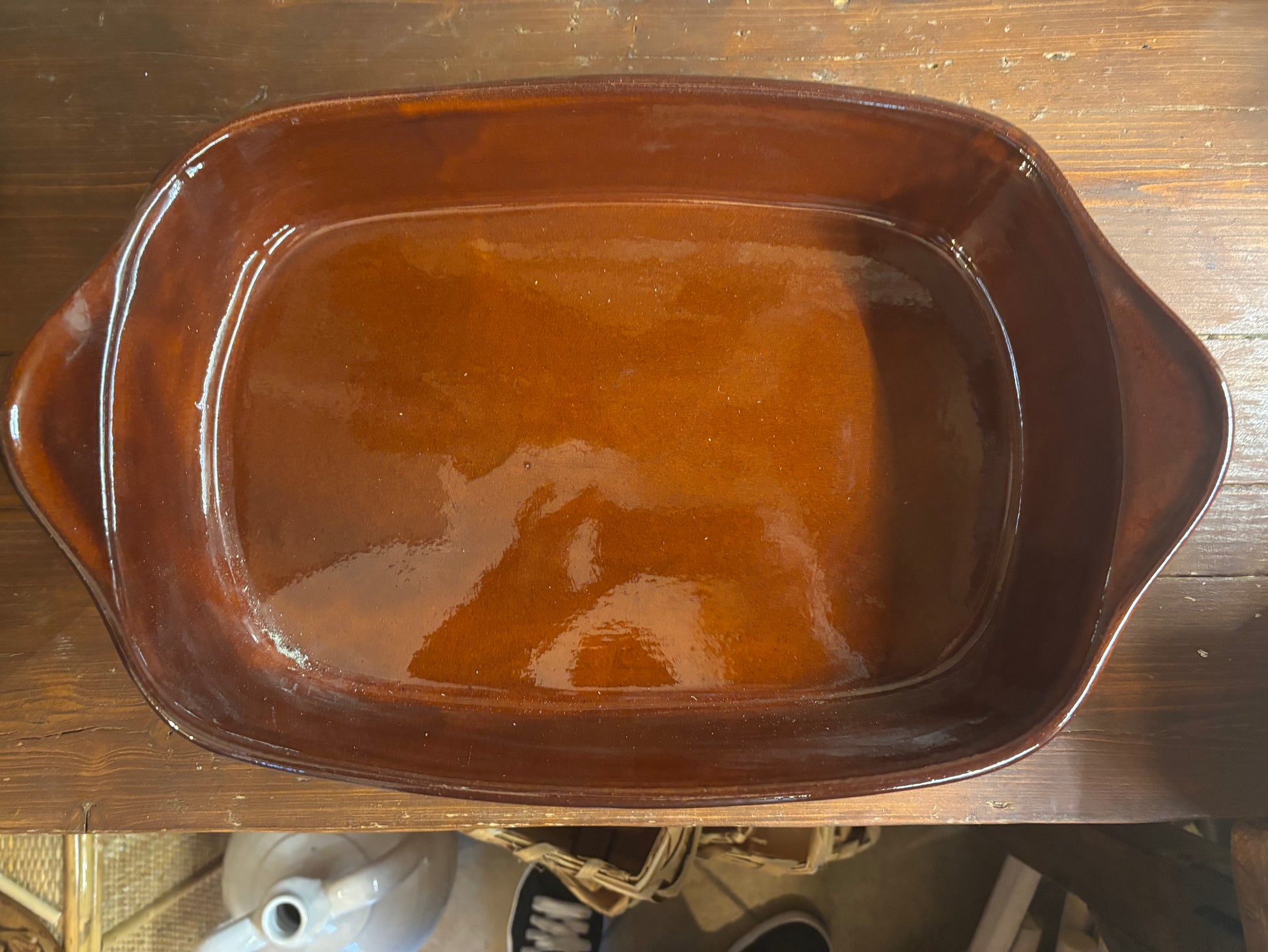 Tegame teglia da forno in terracotta rettangolare
