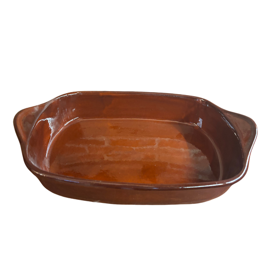 Tegame teglia da forno in terracotta rettangolare