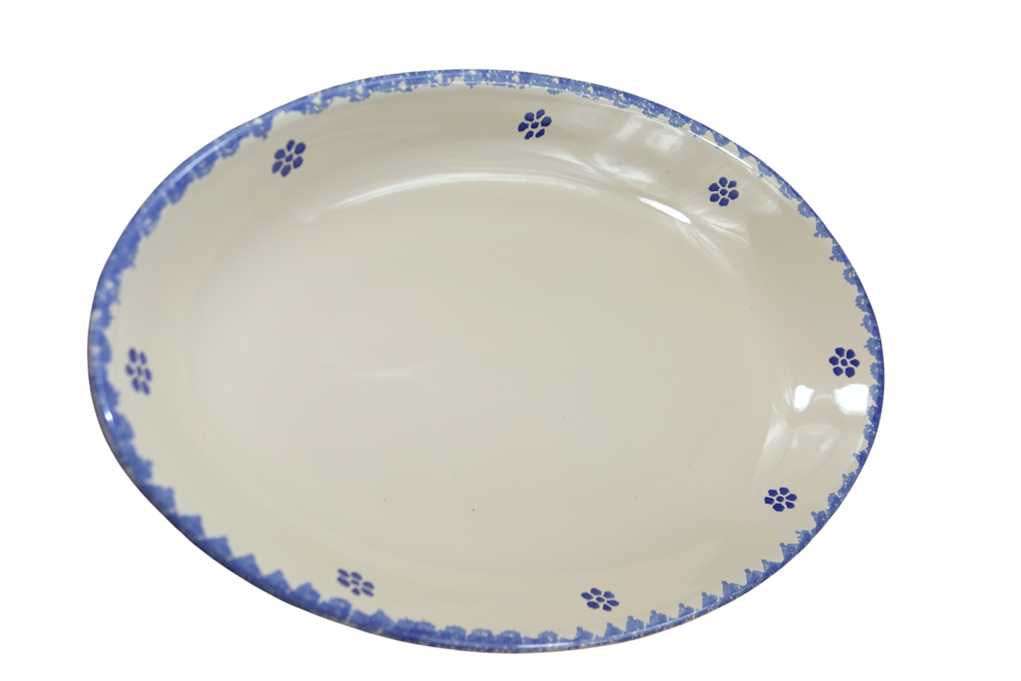 sperlunga 35 cm piatto ovale in ceramica decorato