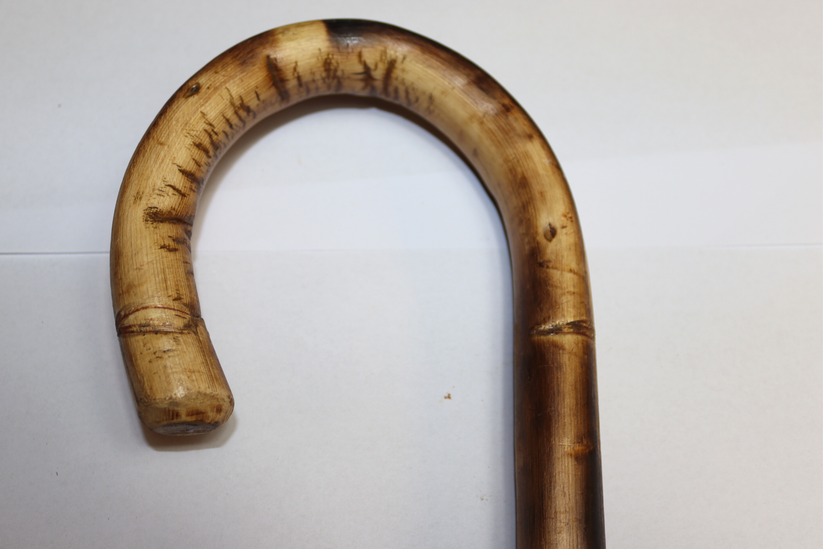 Antico Stile Ottone Vittoriano Leone Manico Di Legno Passeggio Bastone Vintage