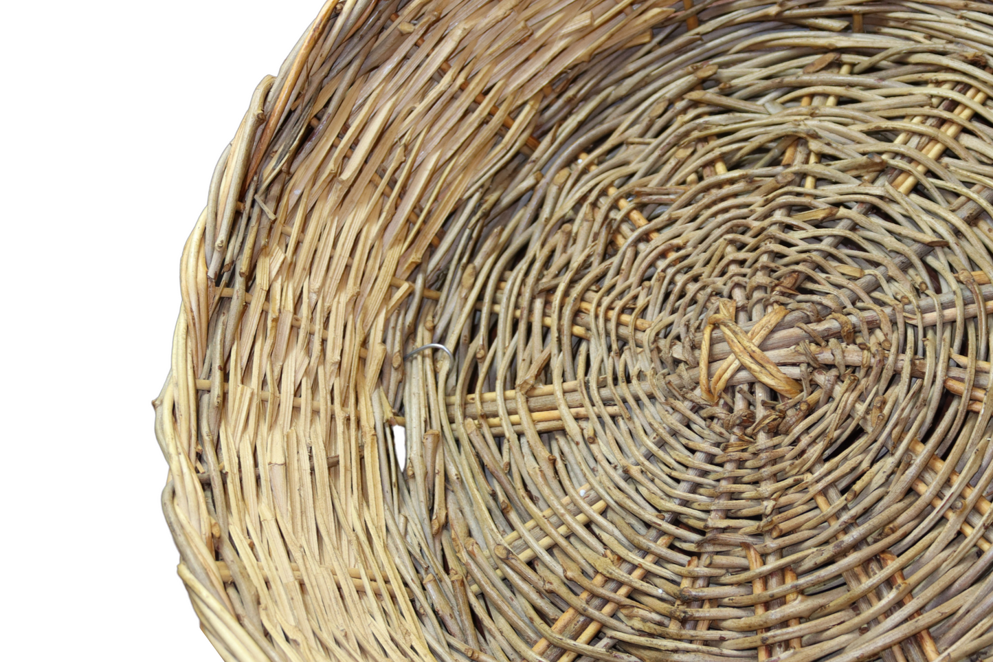 cesta tradizionale grande rotonda intrecciata a mano