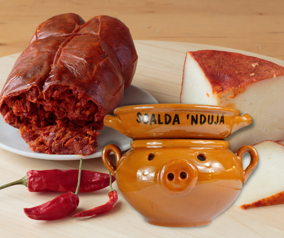 scalda nduja calabrese in terracotta