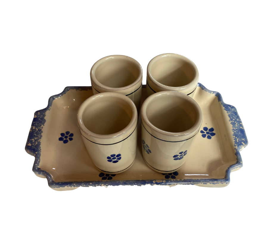 set di bicchierini in ceramica