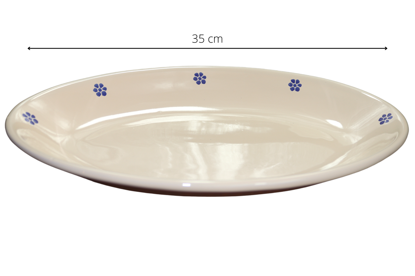 piatto ovale da portata in ceramica